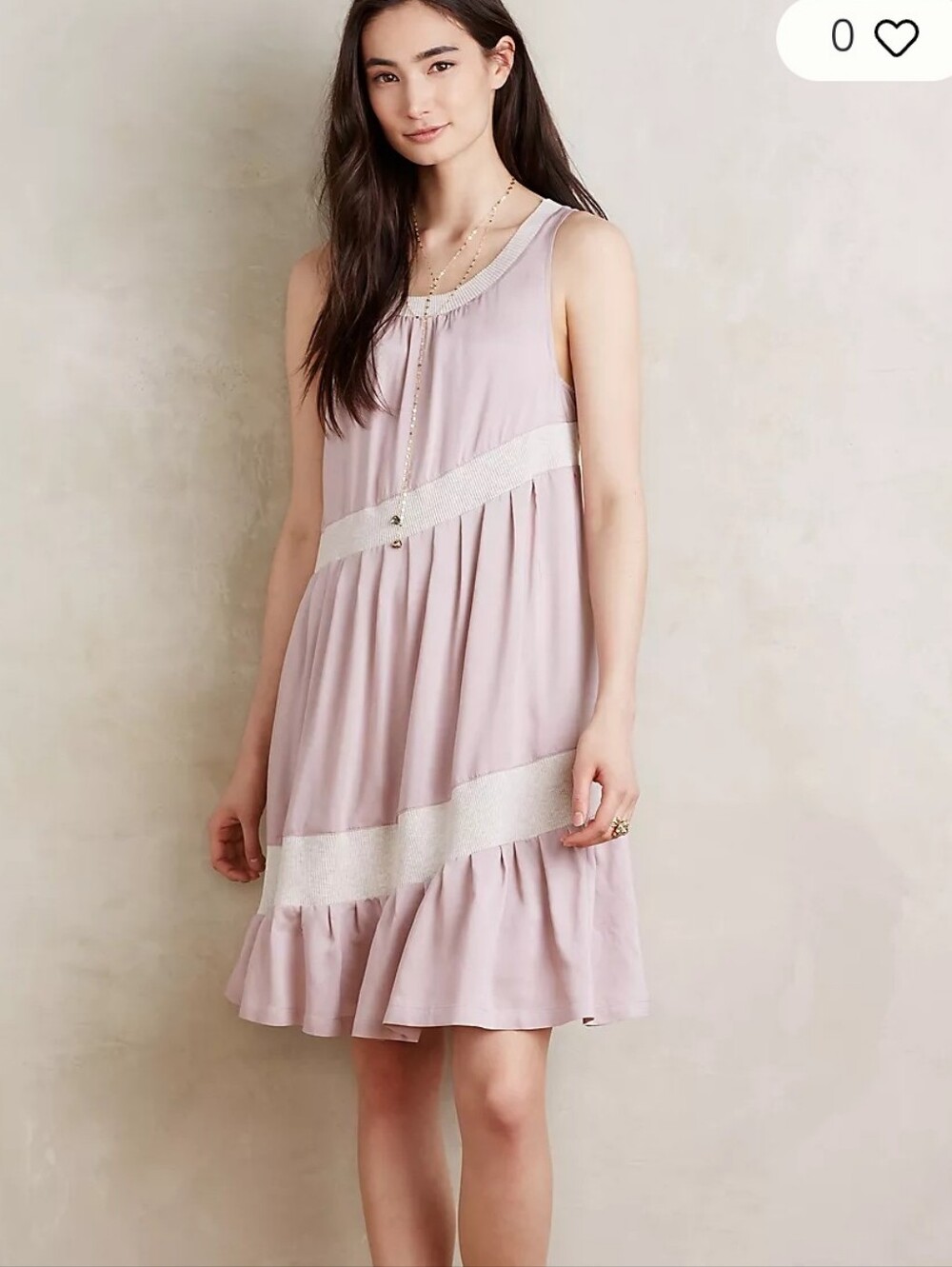 Anthropologie Maeve Wildfell Dress Dusty Lilac XS Petite